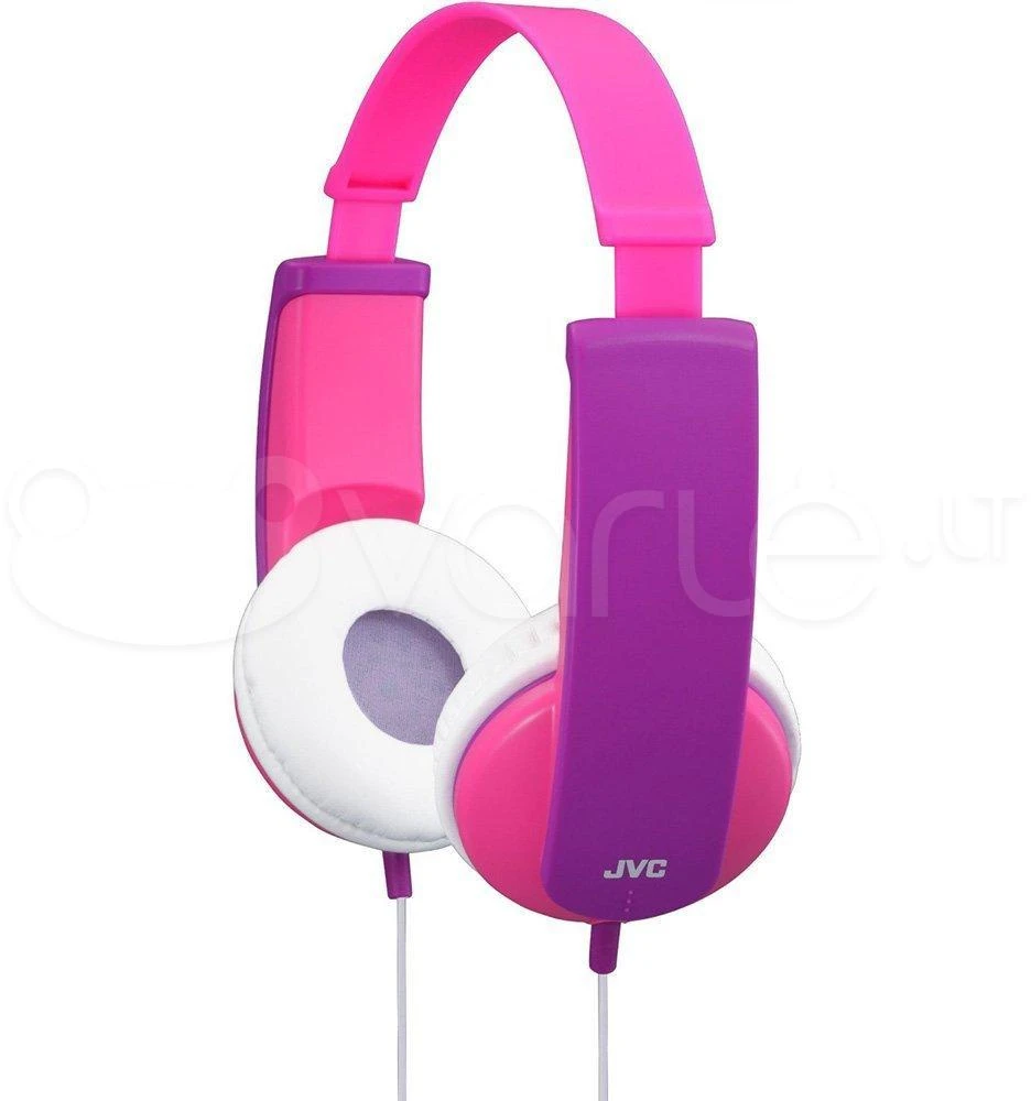 JVC vaikiškos ausinės, rožinė ir violetinė spalva