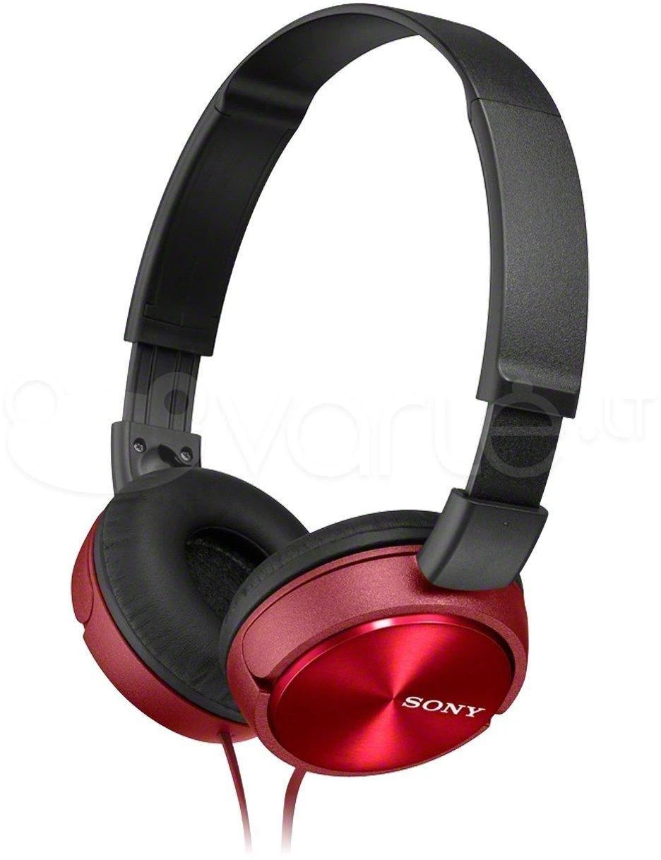Laidinės ausinės Sony MDR-ZX310R, juodos/raudonos spalvos