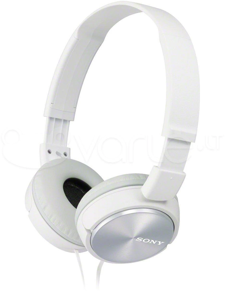 Sony MDR-ZX310W baltos ausinės su metaliniais gaubteliais
