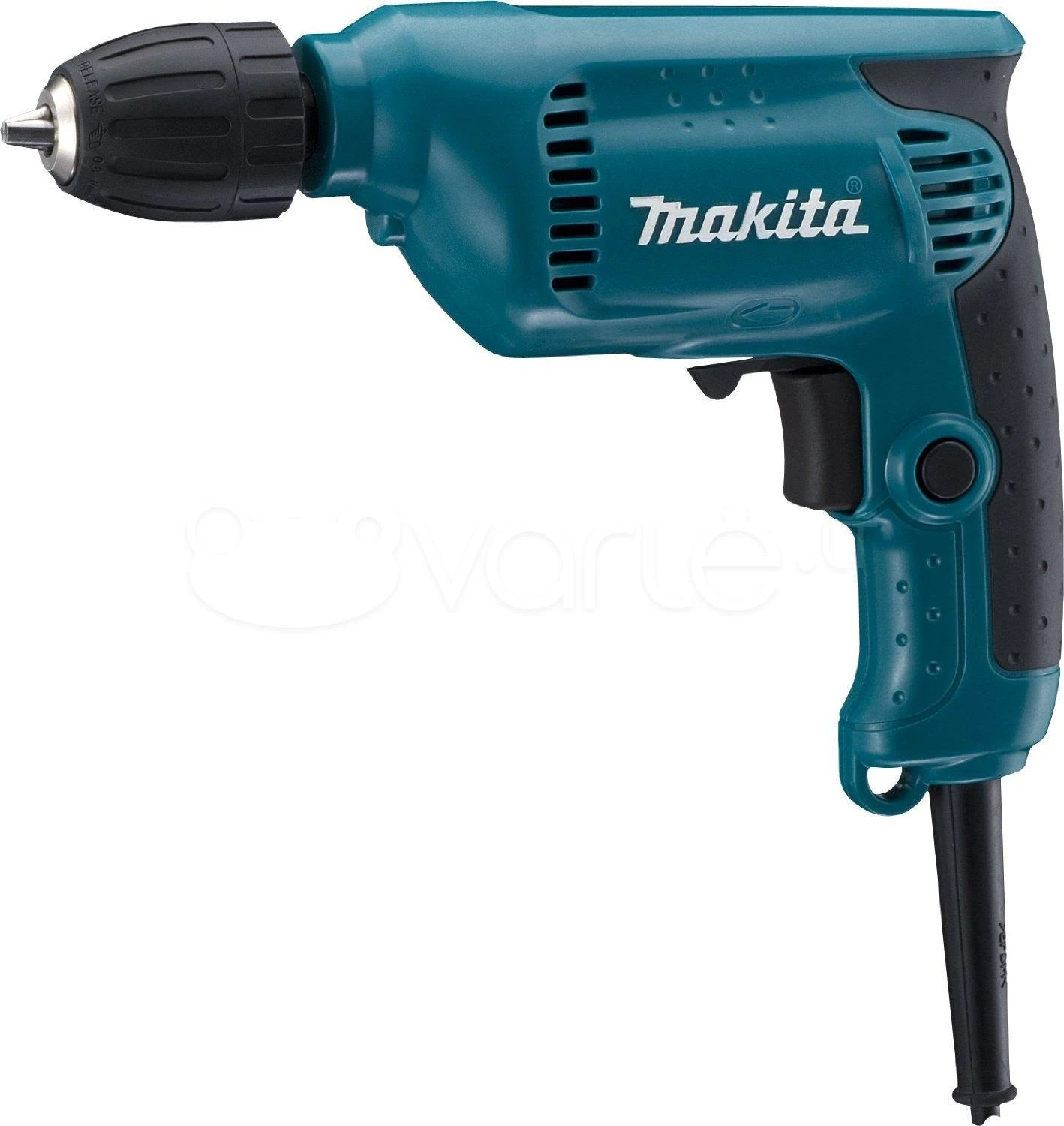 Makita 6413 Gręžtuvas, 450 W, 0-3400 min-1, ranka užveržiamas griebtuvas 10 mm, 1,3kg