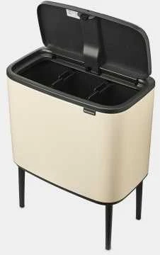 Šiukšlių dėžė Brabantia Bo Touch, 3 x 11 l, Šviesaus smėlio spalvos