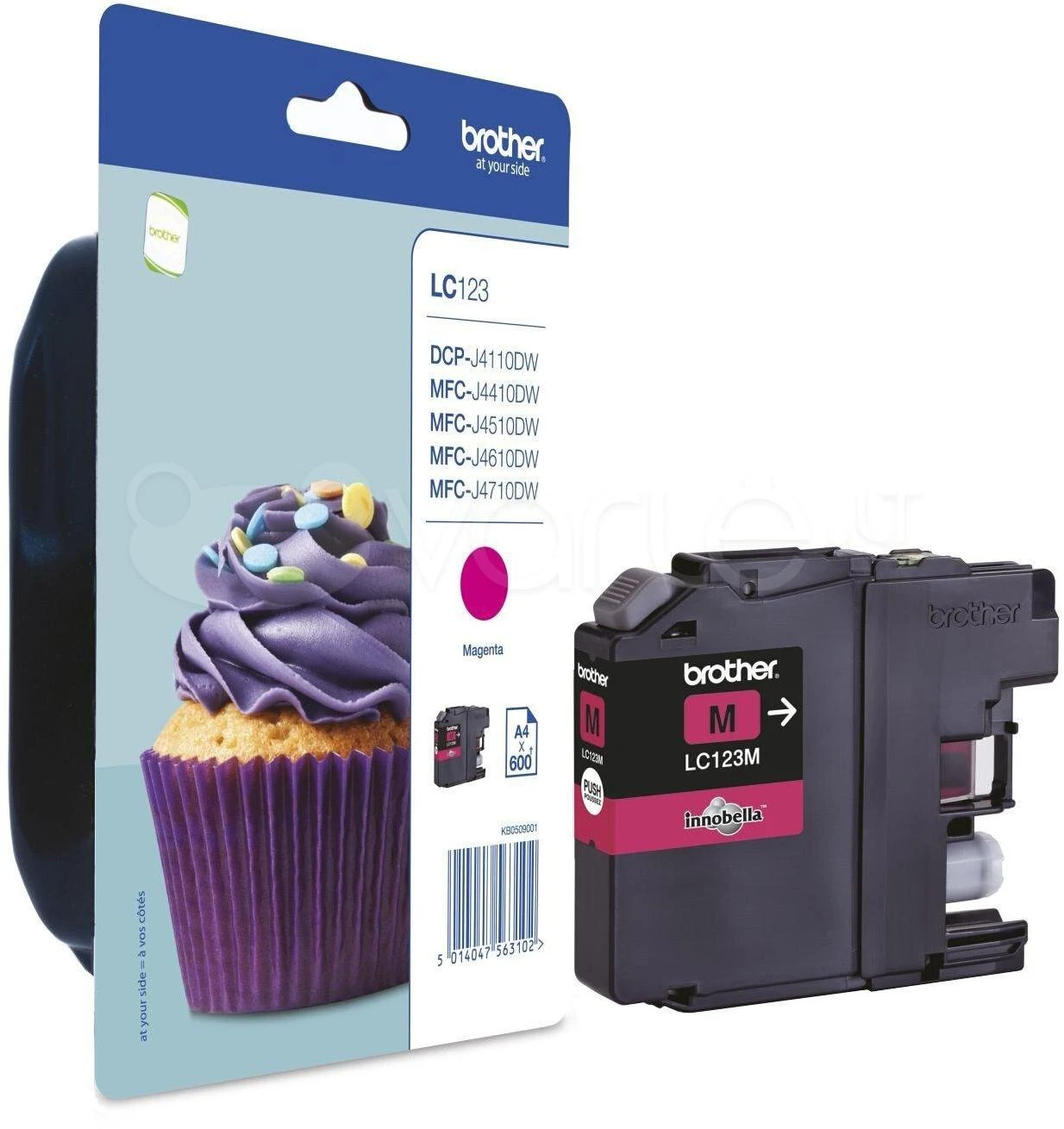 Brother LC123M | Rašalo kasetė | Magenta