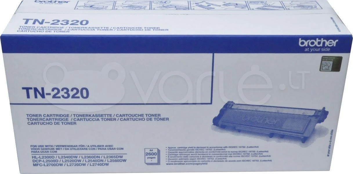 Brother TN-2320 | Toneris Cartridge | Juodas