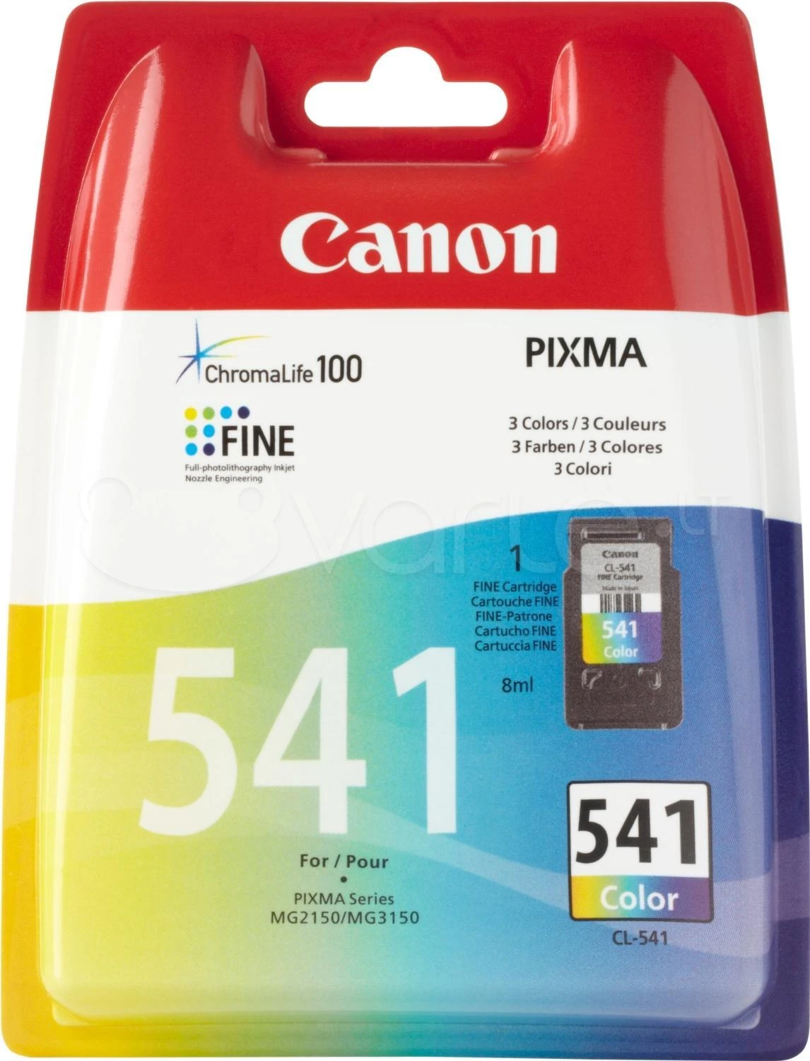 Canon CL-541 rašalo kasetė, žalsvai mėlyna, purpurinė, geltona