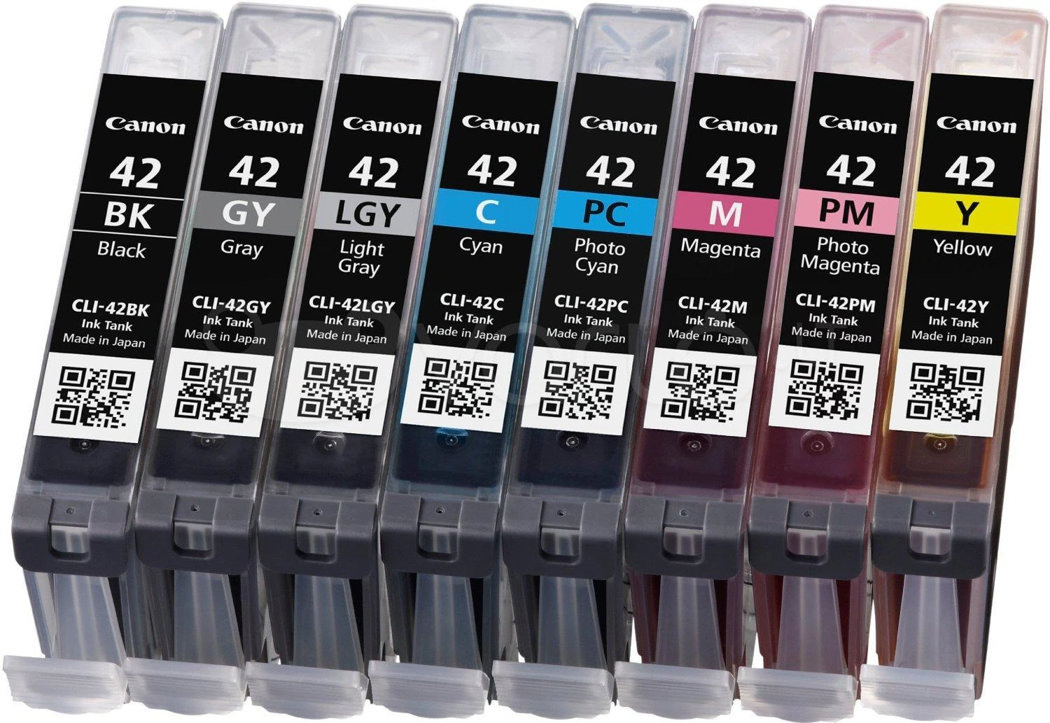 CANON 1LB CLI-42 8inks rašalo kasetė juodas ir spalvos standartinės talpos sudėtinė pakuotė pilni 8 rašalai