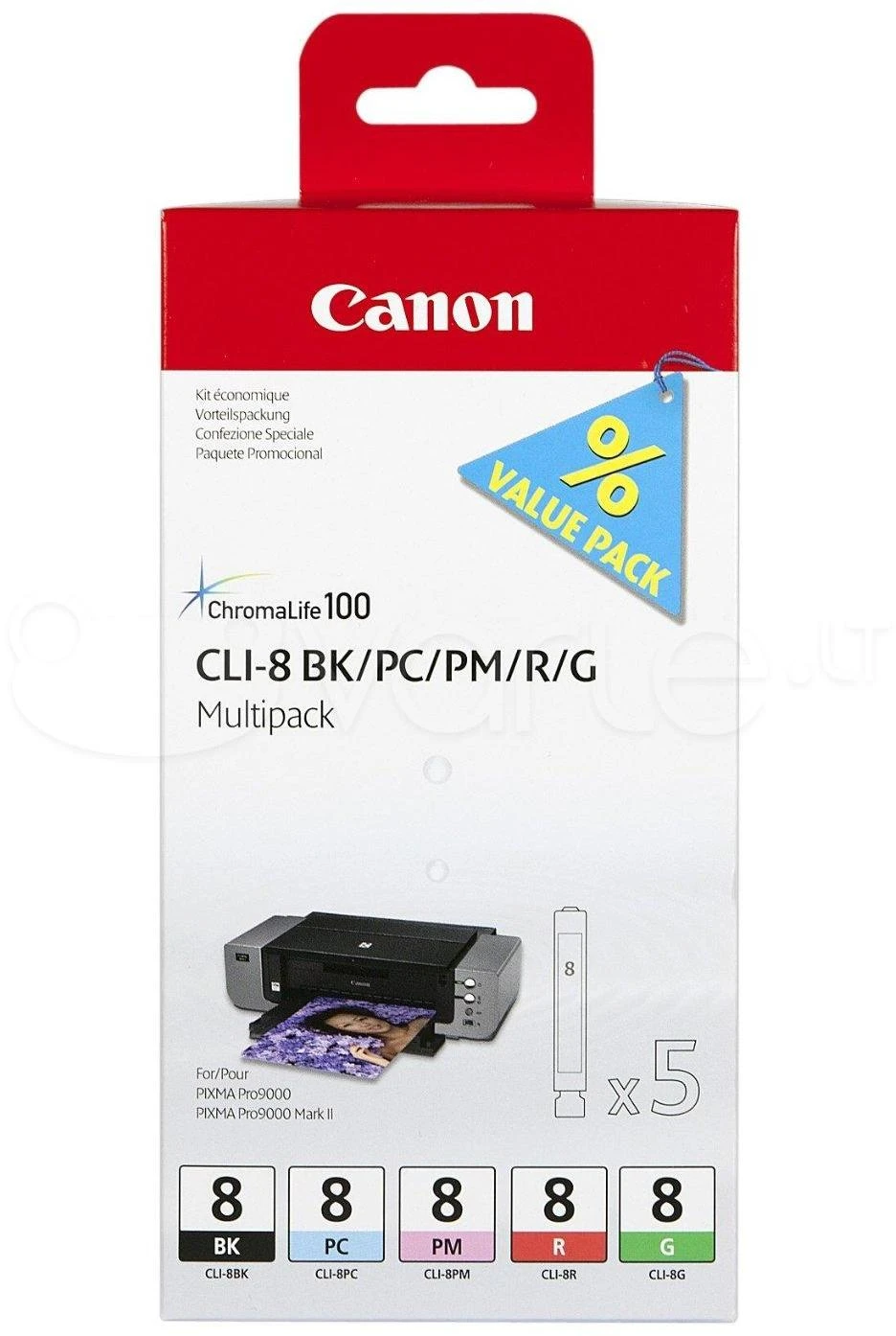 Canon CLI-8 Originalus Foto žydra, Foto magenta 5 vnt