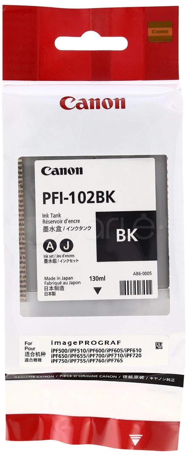 Canon PFI-102BK (0895B001) Rašalinė kasetė, Juoda