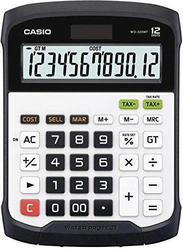 Stalinis skaičiuotuvas CASIO WD-320MT, 144,5 x 194,5 x 35,6 mm, plaunama klaviatūra