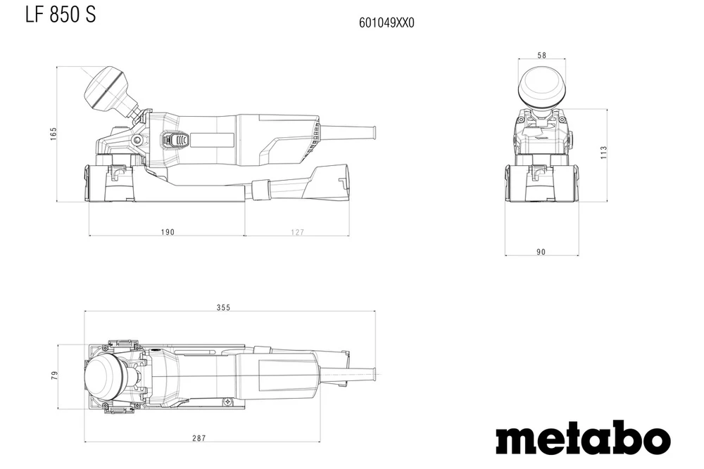 Dažų nuėmimo freza Metabo LF 850 S, su lagaminu (601049500)