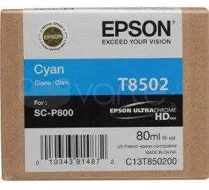 Epson T8502 | Rašalo kasetė | Žydra spalva