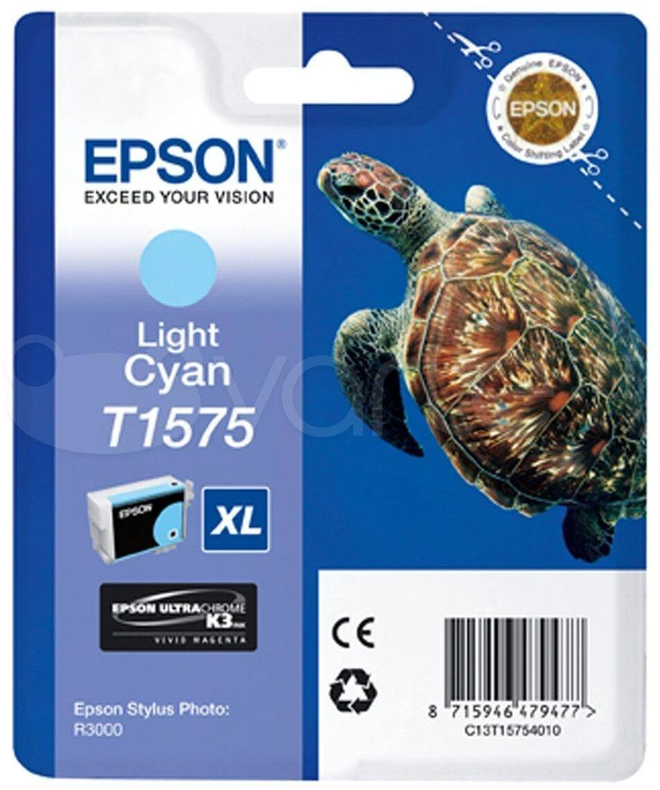 Epson T1575 šviesiai žalsvai mėlyna | Šviesiai žalsvai mėlyna