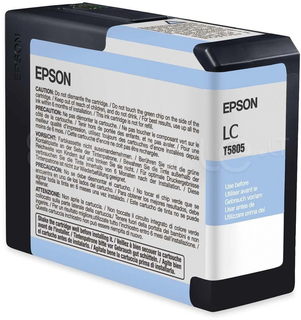 Epson rašalo kasetė, foto žydra, skirta Stylus PRO 3800, 80ml | Epson