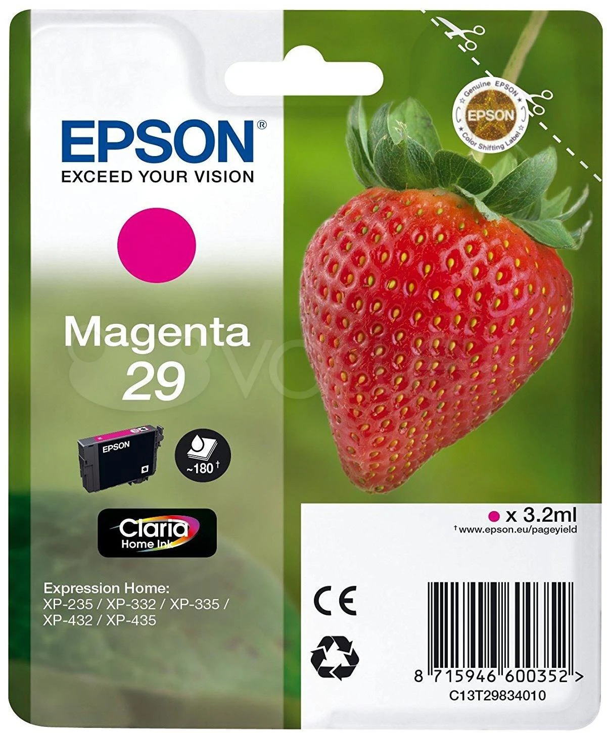 Epson 29 rašalo kasetė, purpurinė