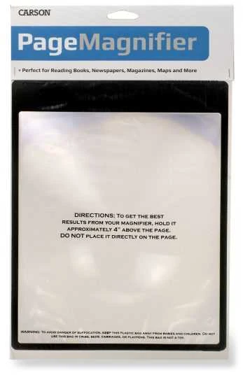 Carson MagniSheet, 2x didinantis, lankstus "Fresnel" viso puslapio didinamasis stiklas (DM-11)