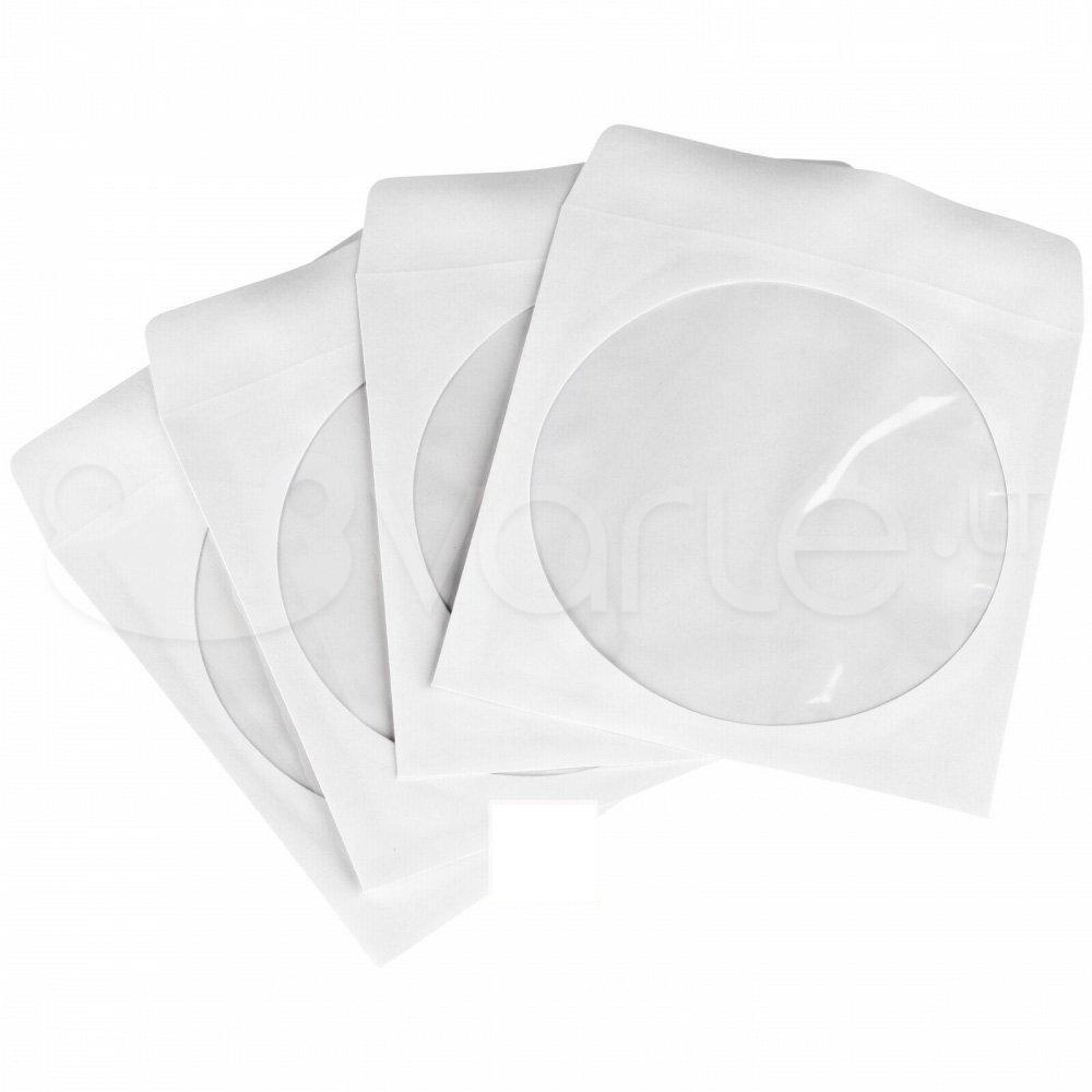 Herma CD/DVD rankovės 124x124 100 vnt baltos lipnios 1140
