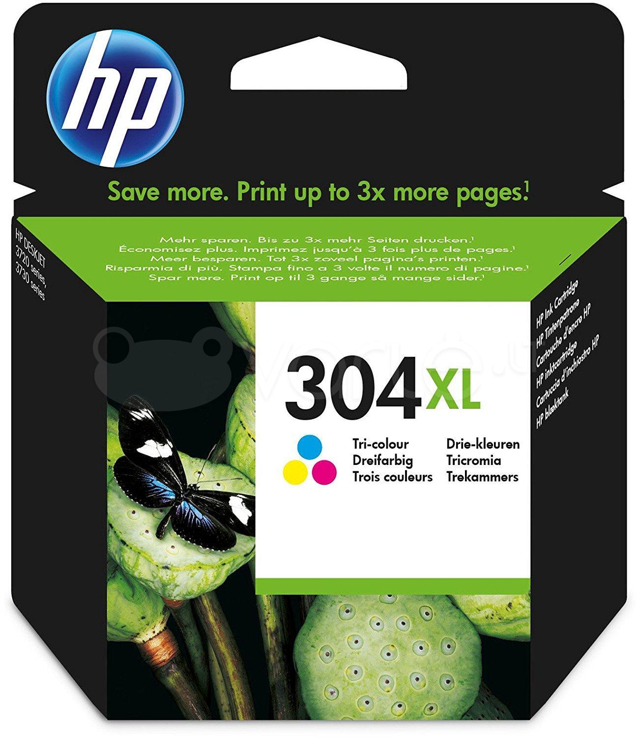 Hewlett Packard (HP) HP Nr.304 XL (N9K07AE), trispalvė kasetė