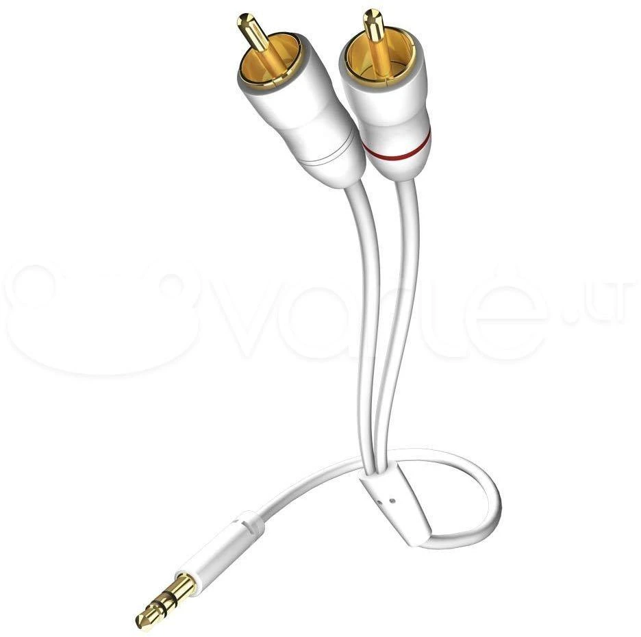 InAkustik garso kabelis 2xRCA į 3.5mm su auksuotomis jungtimis