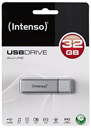 INTENSO 3521482 PENDRIVE INTENSO 32GB ALU LINE Sidabrinis USB 2.0