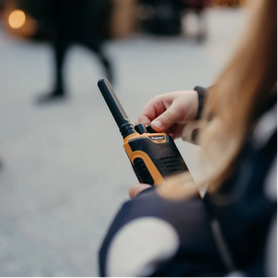 KIDYWOLF Racijų komplektas vaikams ir suaugusiems KIDYTALK, iki 6 km | žalios/oranžinės spalvos