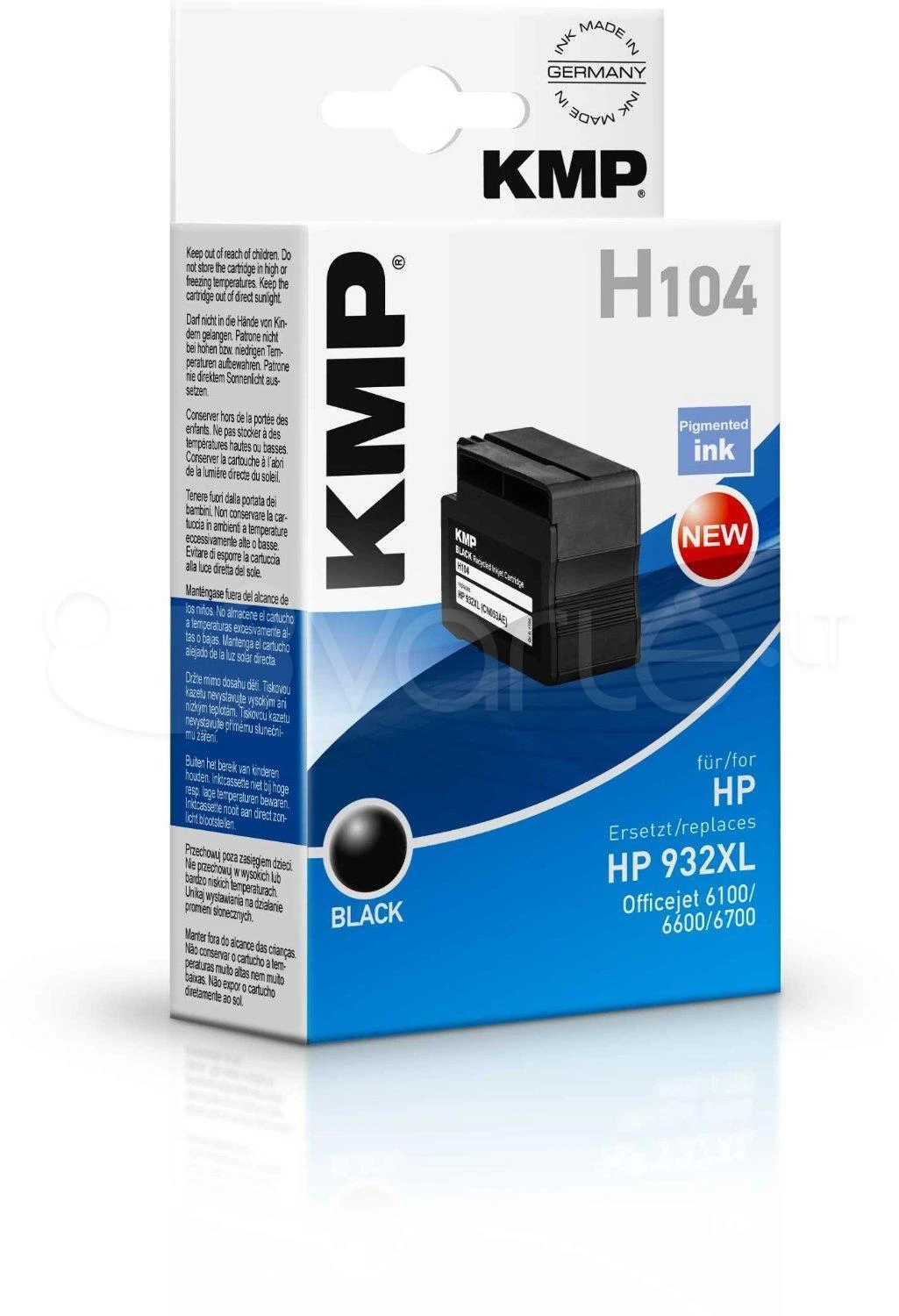Legrand KMP H84 - Rašalas pigmento pagrindu - Juodas - HP Officejet 6100/6600/6700 - 1 vnt - Rašalinis spausdinimas