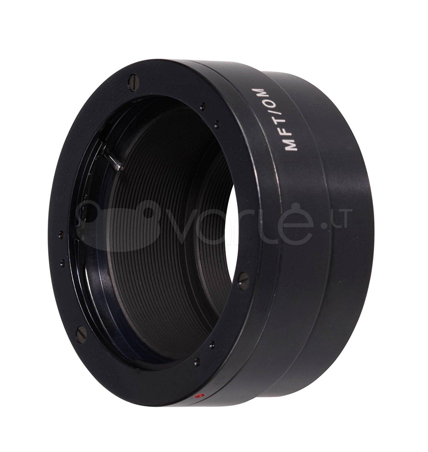 „Novoflex“ adapteris „Olympus OM“ objektyvas prie MFT fotoaparato
