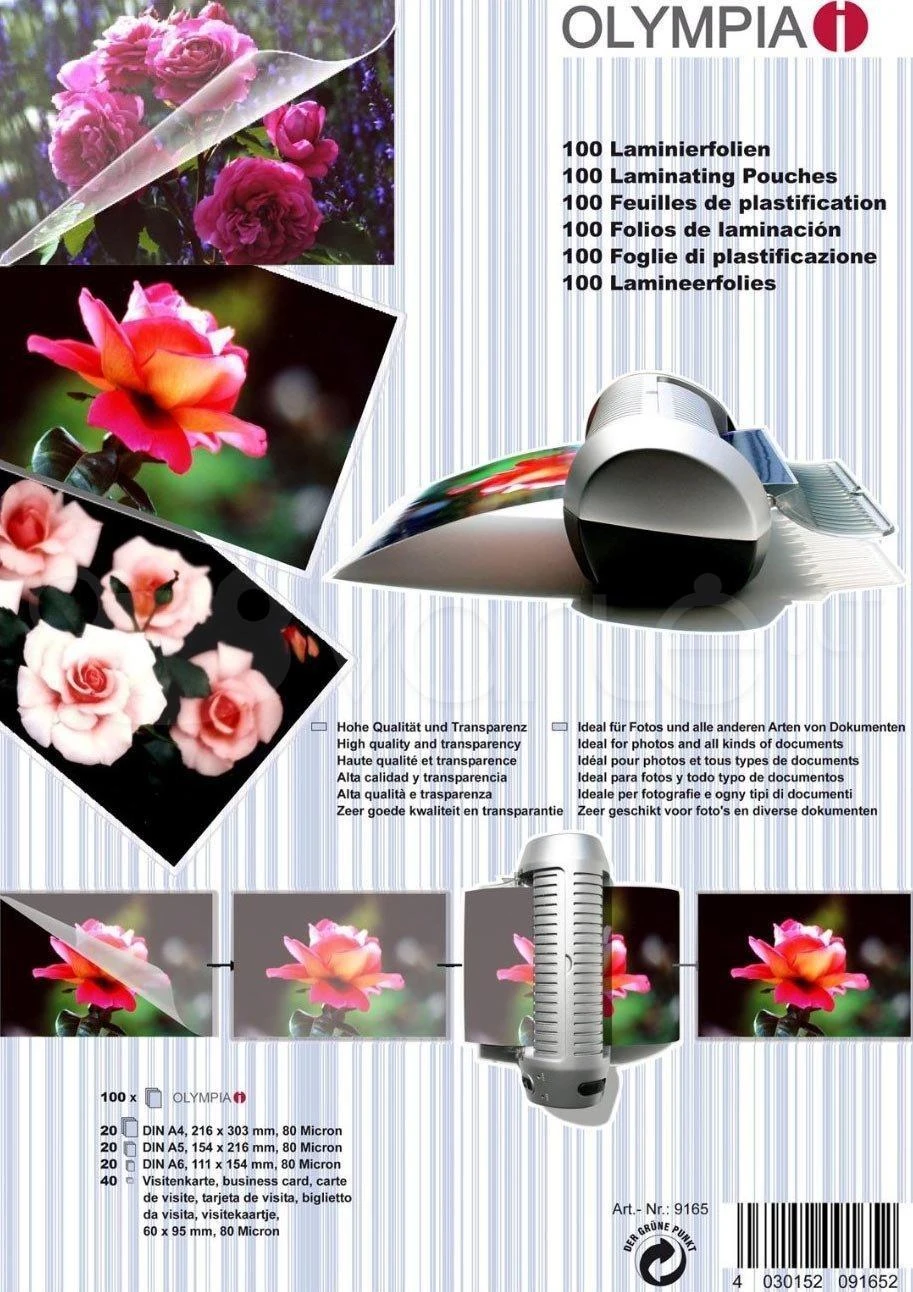 Olympia laminavimo maišelių rinkinys