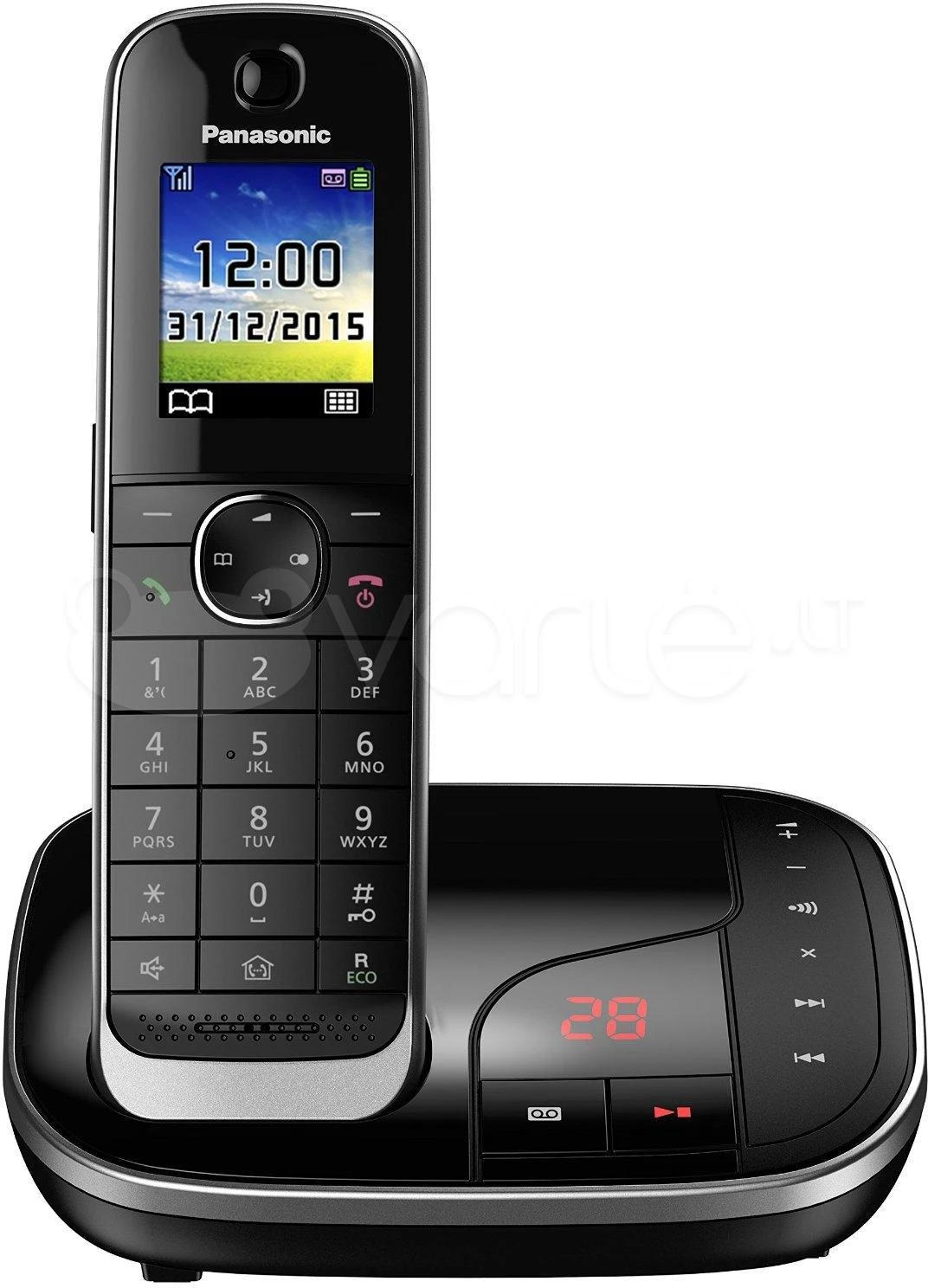Panasonic belaidis telefonas su AB KX-TGJ320GB - juodas