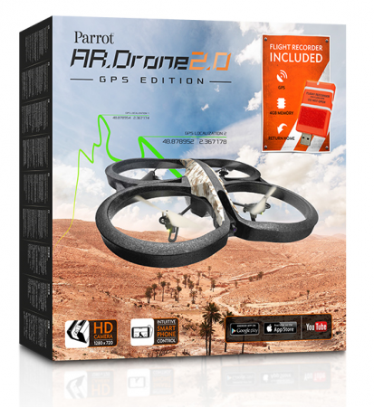 Parrot AR.Drone 2.0 GPS Edition Sand incl. Flight Recorder, žema Parrot AR.Drone 2.0 GPS Edition Sand incl. Flight Recorder, žema