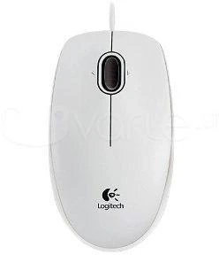 Pelė LOGITECH B100, USB, balta sp.