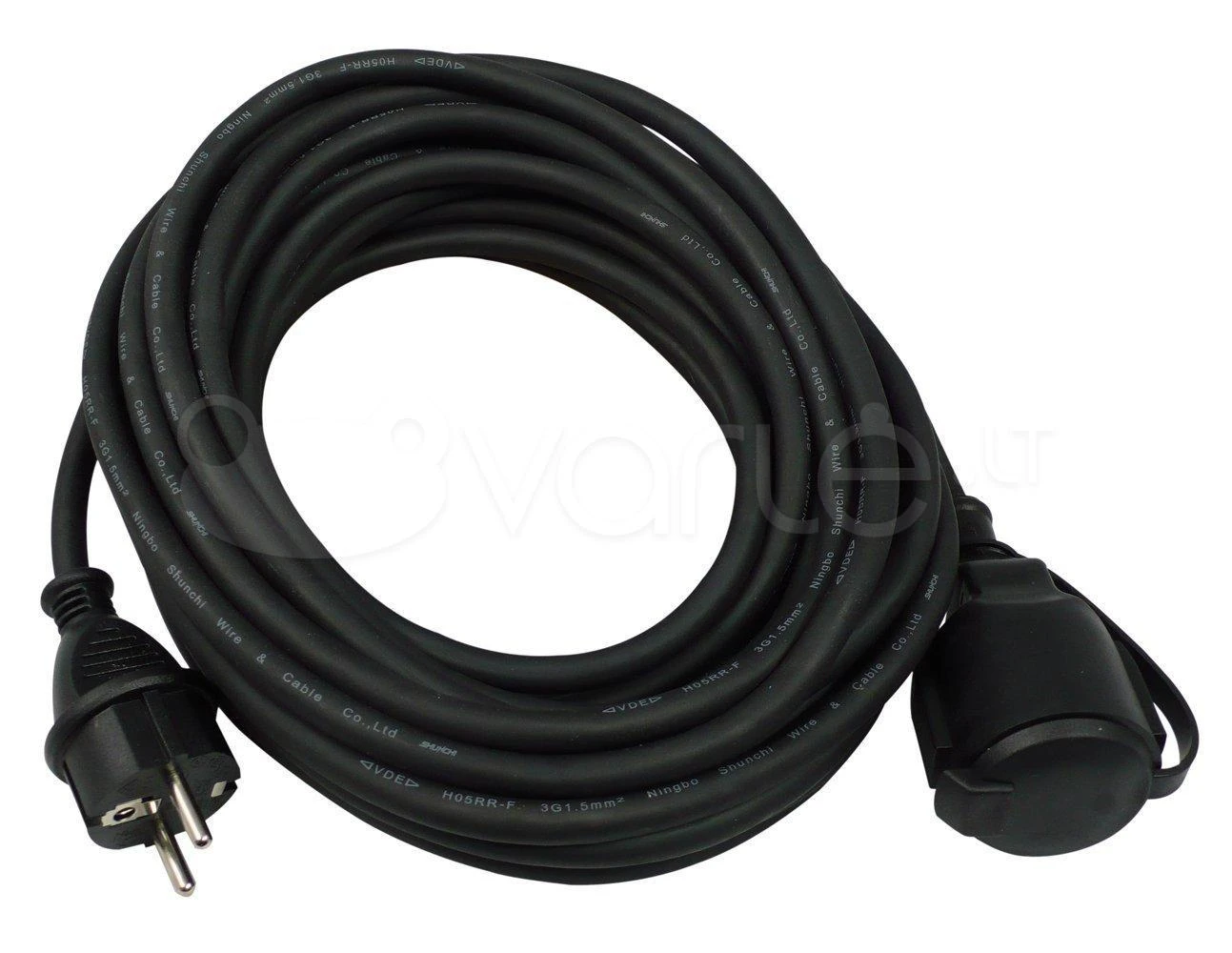 REV plėtinys IP44 50m juodas