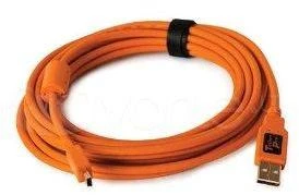 Tether Tools TetherPro USB 2.0 A/MiniB 5 Pin 4,6m oranžinis