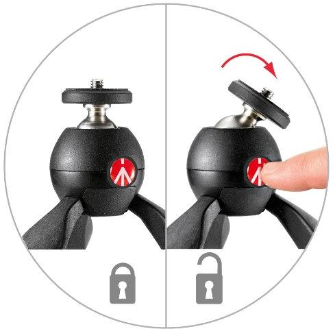 Manfrotto Pixi Table Top trikojis (Juodas)