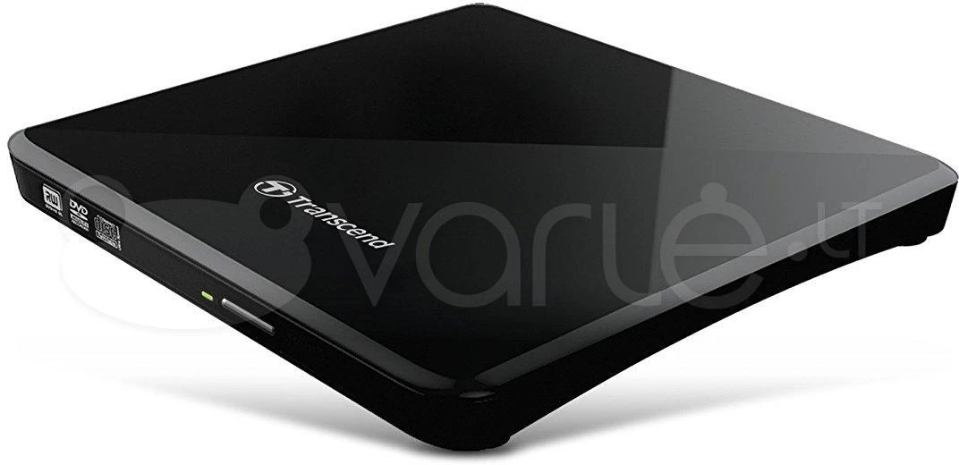 TRANSCEND 8X DVDS-K Ultra-slim Writer USB 2.0 extern Juodas CD-R/RW DVD+/-R DVD+/-RW DVD+/-R DL DVD-RAM