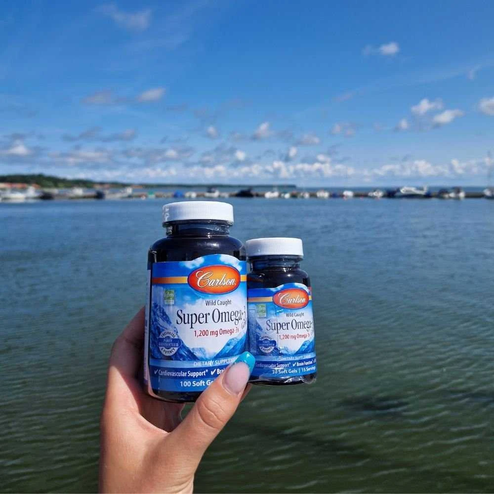 Carlson Lab SUPER OMEGA-3 - norvegiški žuvų taukai su Omega-3, didelė koncentracija, 100+30 kapsulių