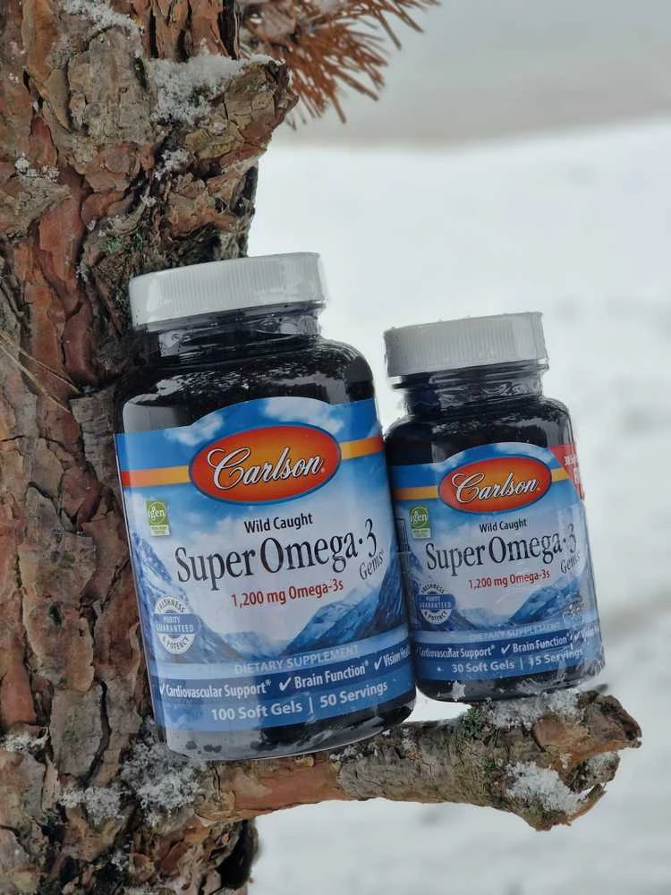 Carlson Lab SUPER OMEGA-3 - norvegiški žuvų taukai su Omega-3, didelė koncentracija, 100+30 kapsulių