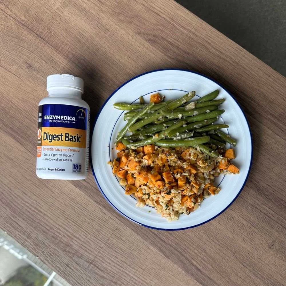 Enzymedica Digest™ Basic - augaliniai virškinimo fermentai kasai ir žarnynui, 180 vegkapsulių