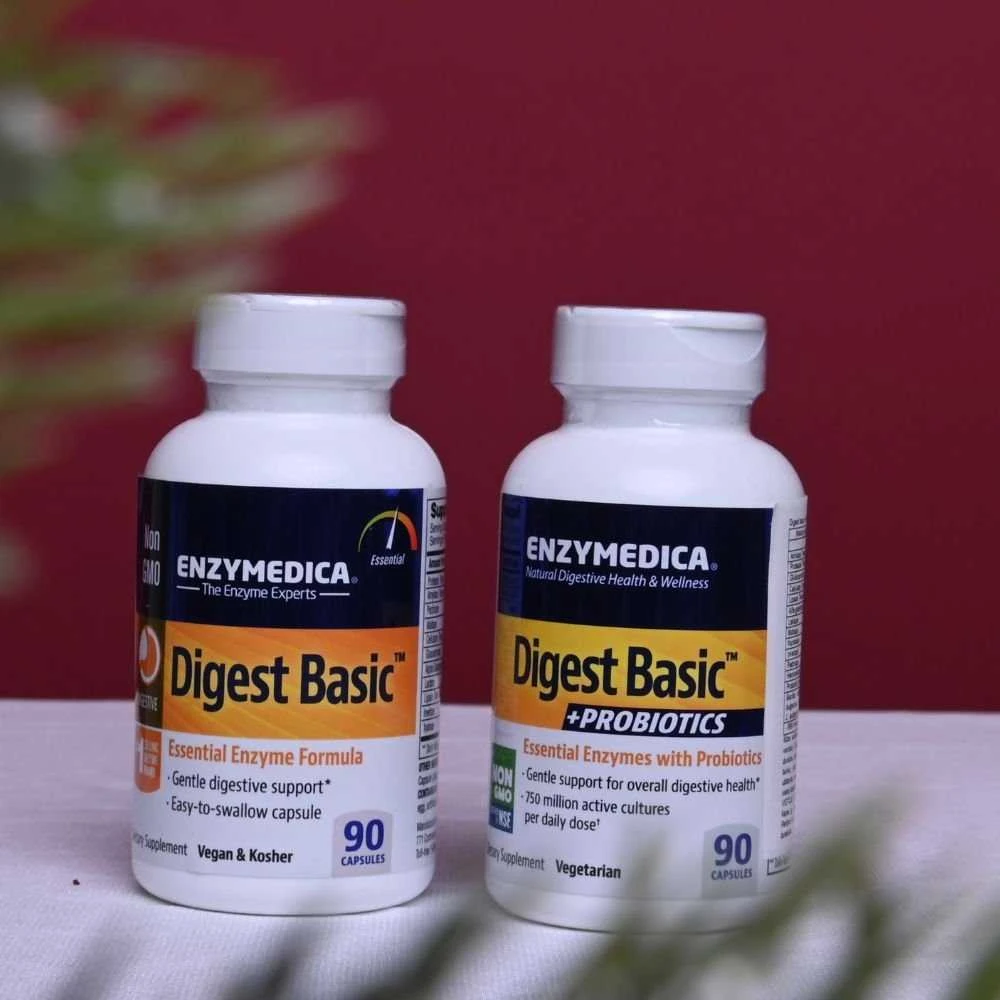Enzymedica Digest™ Basic - fermentai virškinimui gerinti, kasai ir žarnynui, 90 vegkapsulių