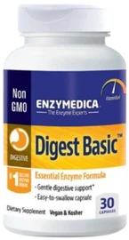 Enzymedica Digest™ Basic - fermentai virškinimui gerinti, kasai ir žarnynui, 30 vegkapsulių