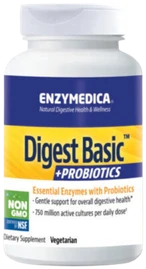 Enzymedica Digest™ Basic+PROBIOTICS - virškinimo fermentai su probiotikais, 90 vegkapsulių