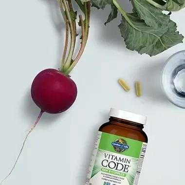 Garden of life Vitamin Code RAW B-COMPLEX - B grupės vitaminai visaverčiai su probiotikais, antioksidantais ir fermentais. Biokatyvus kompleksas,120 vegankapsulių