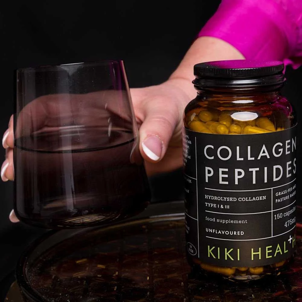 KIKI Health Collagen peptides - Kolageno Peptidai su Amino rūgštimis, bioaktyvus kompleksas,150 kapsulių