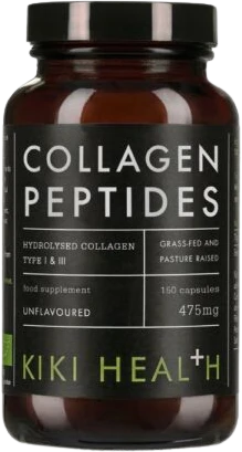 KIKI Health Collagen peptides - Kolageno Peptidai su Amino rūgštimis, bioaktyvus kompleksas,150 kapsulių