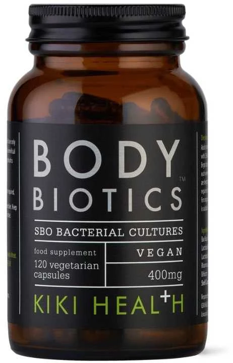 KIKI Health BODY BIOTICS bioaktyvūs probiotikai su prebiotikais, 120 vegkapsulių
