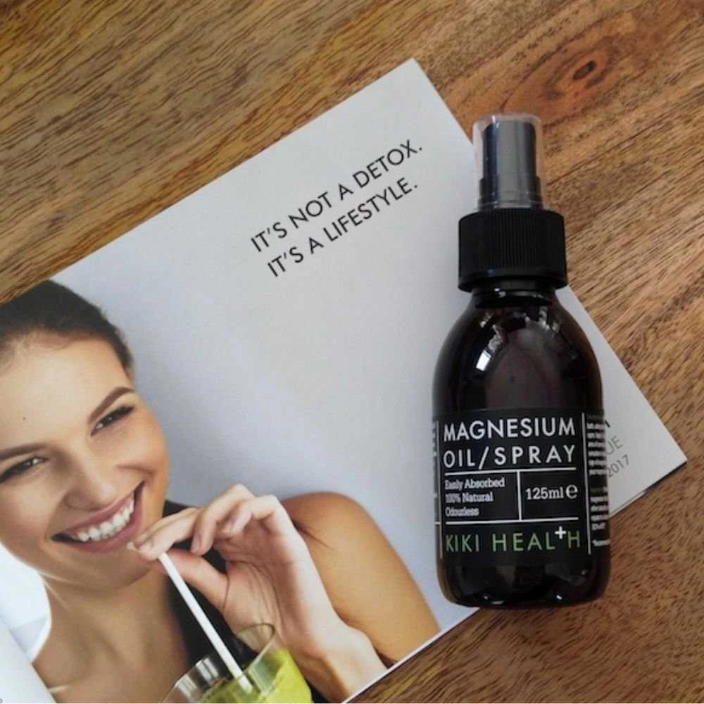 KIKI Health Magnesium Oil - Purškiamas magnis raumenims su mineralais, 125 ml.