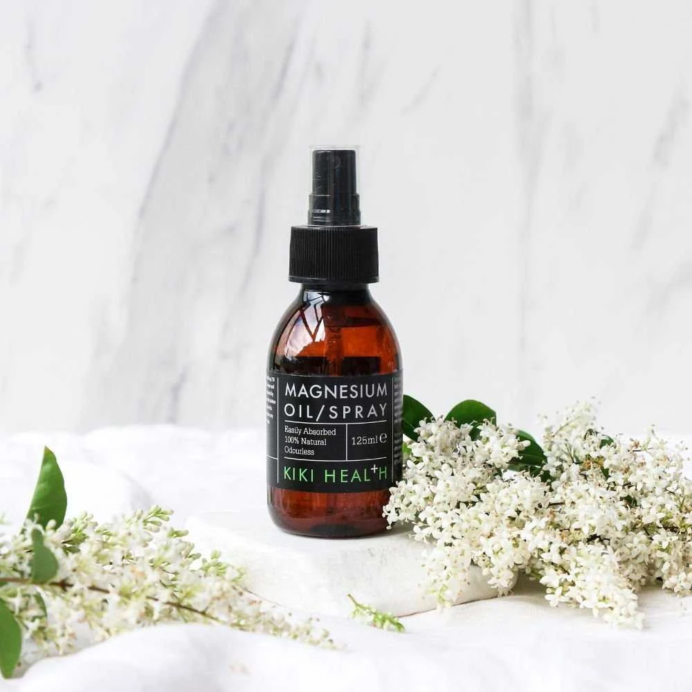 KIKI Health Magnesium Oil - Purškiamas magnis raumenims su mineralais, 125 ml.