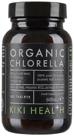 KIKI Health Organic CHLORELLA - Detoksikuojanti Chlorelė, 200 tablečių