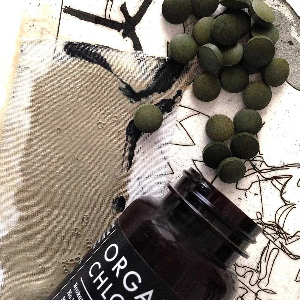KIKI Health Organic CHLORELLA - Detoksikuojanti Chlorelė, 200 tablečių