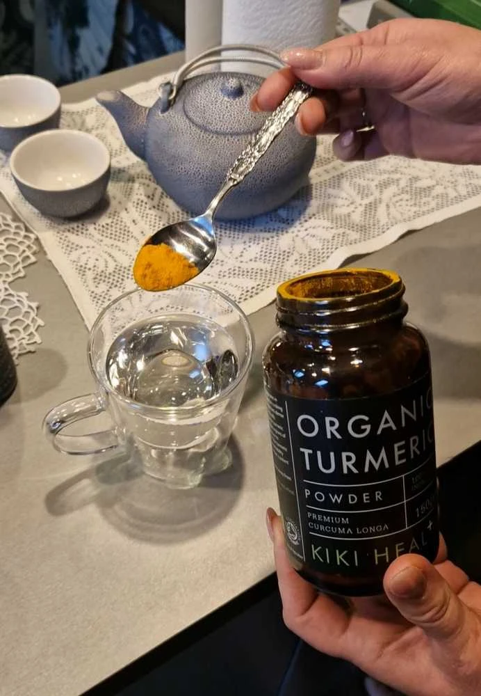 KIKI Health Organic TURMERIC- Ekologiška Ciberžolė su kurkuminu,150 g. milteliai
