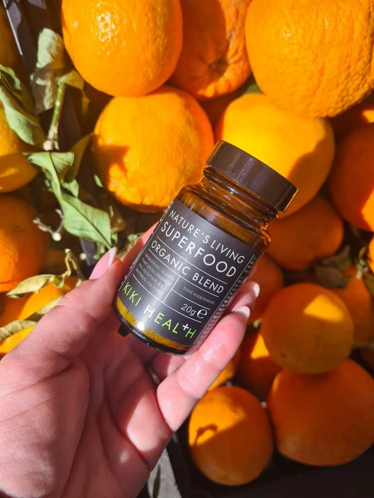KIKI Health Superfood NATURE'S LIVING - Supermaistas visaverčiai mitybai - mineralai, vitaminai ir antioksidantai, 20 gr. milteliai