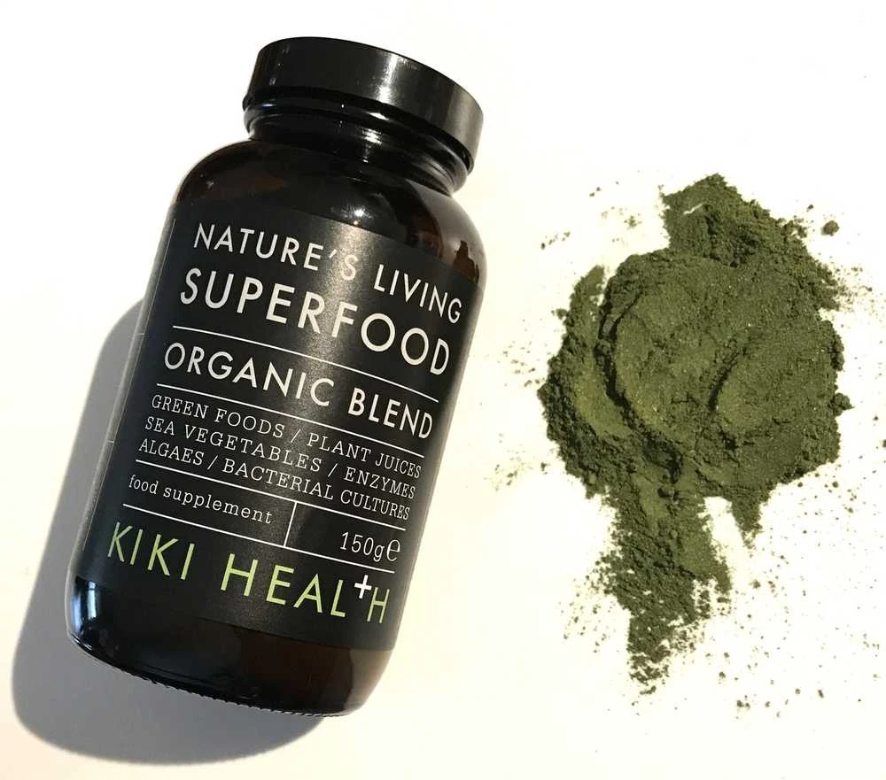 KIKI Health Superfood NATURE'S LIVING - Supermaistas visaverčiai mitybai - šarminantys mineralai, vitaminai ir antioksidantai 150 gr. milteliai